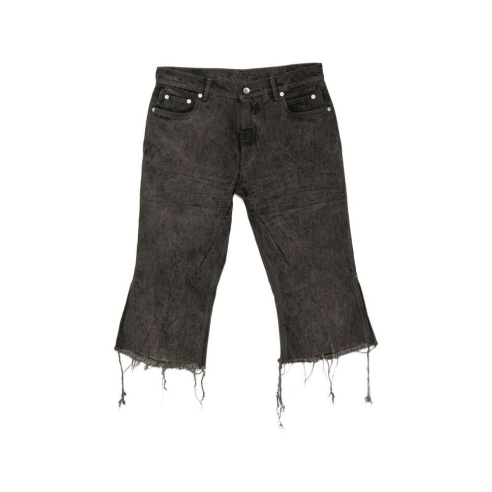 Rick Owens Women Denim Slim Bermuda Shorts